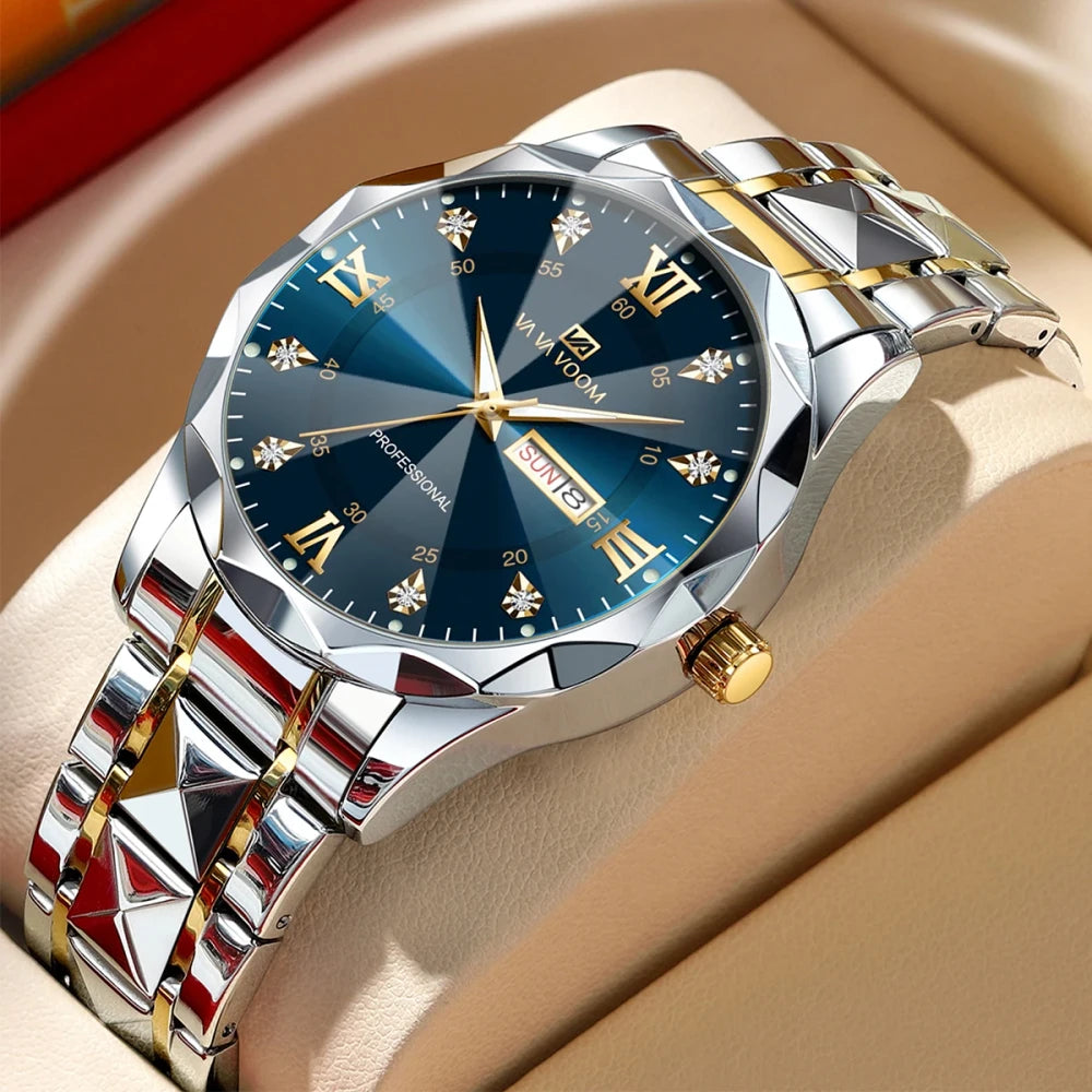 Reloj de Negocios de Acero Inoxidable Tu tienda rápida