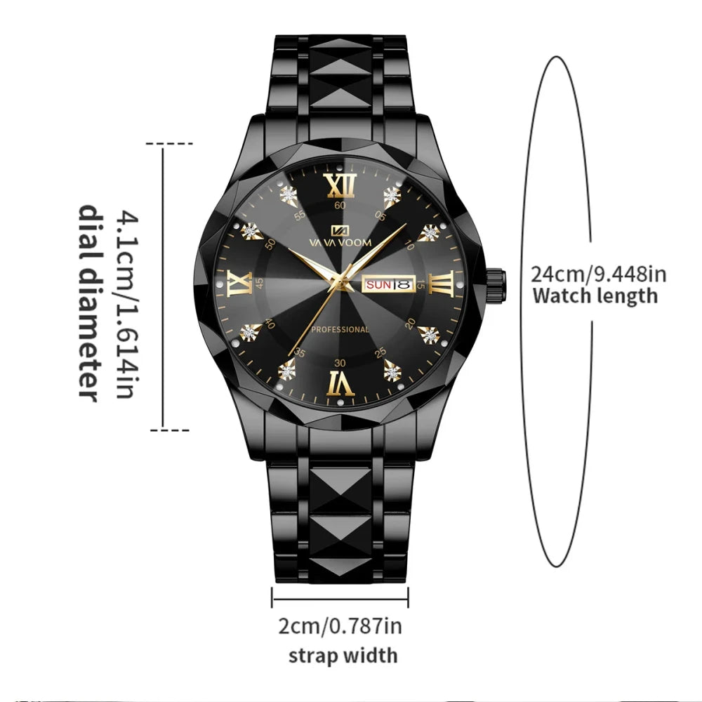 Reloj de Negocios de Acero Inoxidable Tu tienda rápida
