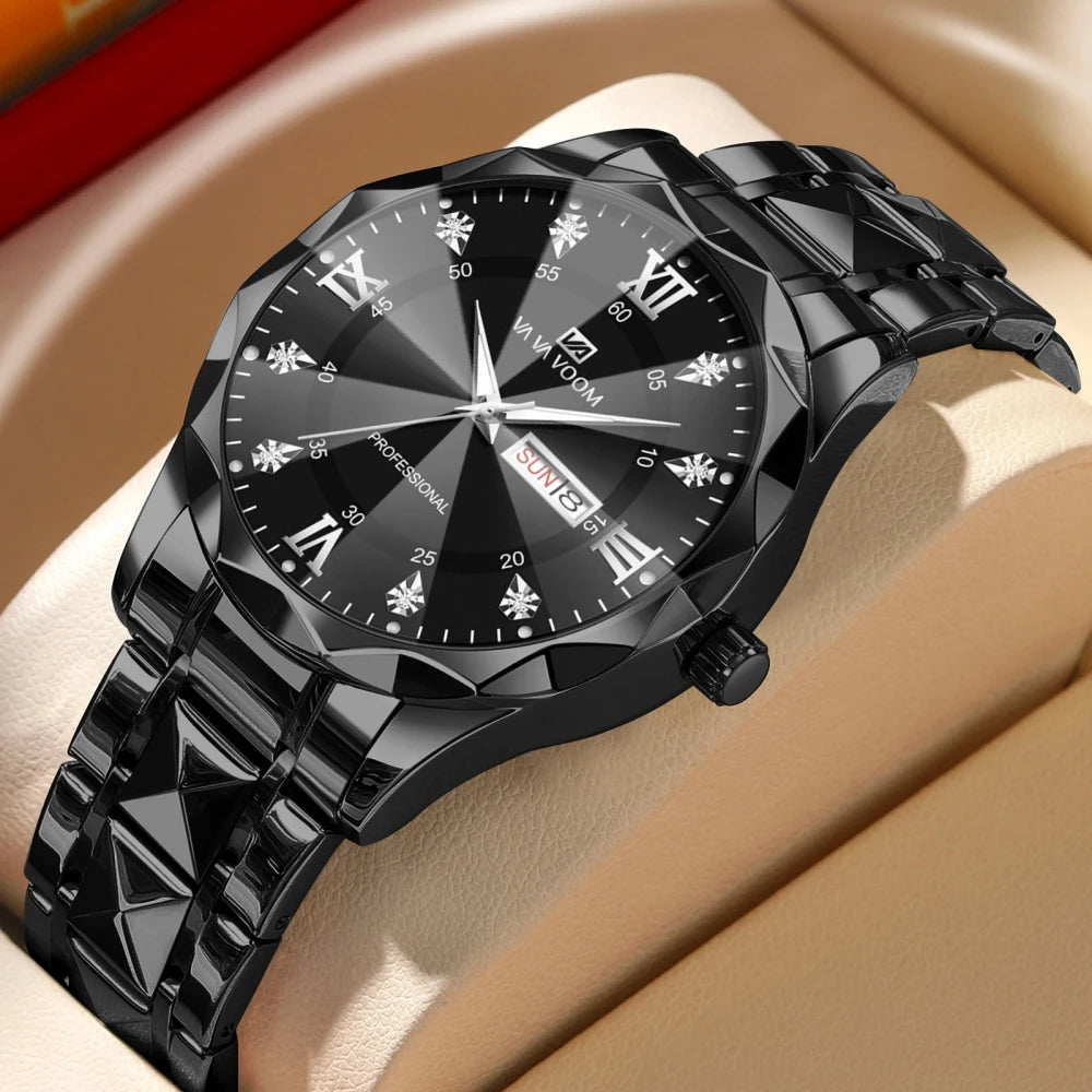 Reloj de Negocios de Acero Inoxidable Tu tienda rápida