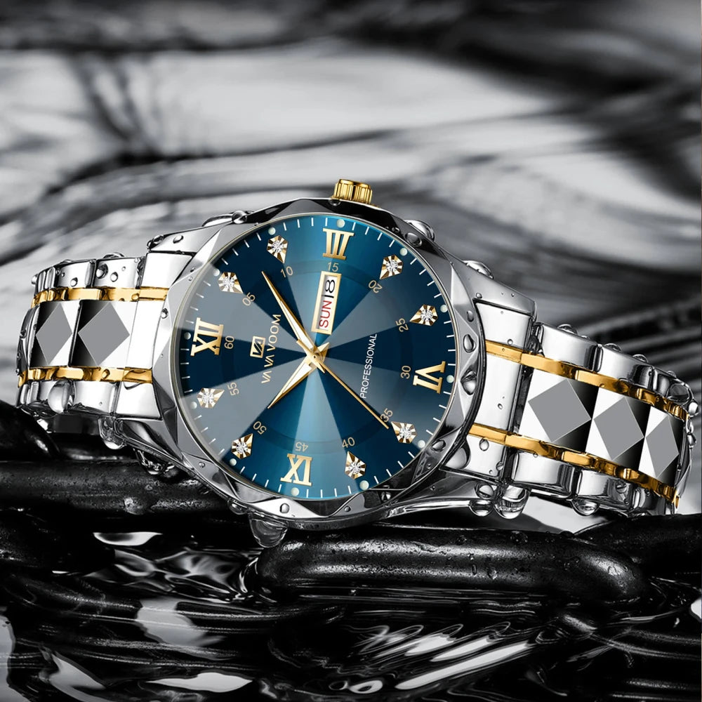 Reloj de Negocios de Acero Inoxidable Tu tienda rápida