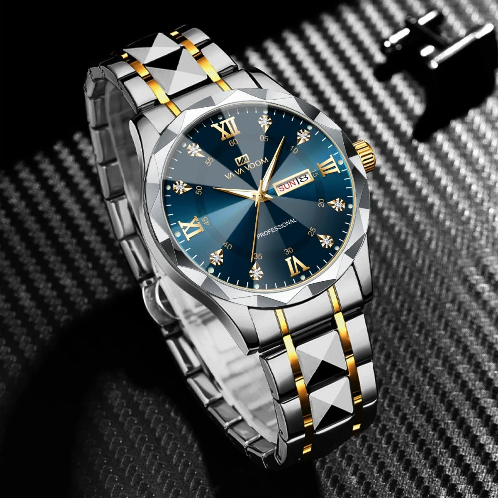 Reloj de Negocios de Acero Inoxidable Tu tienda rápida