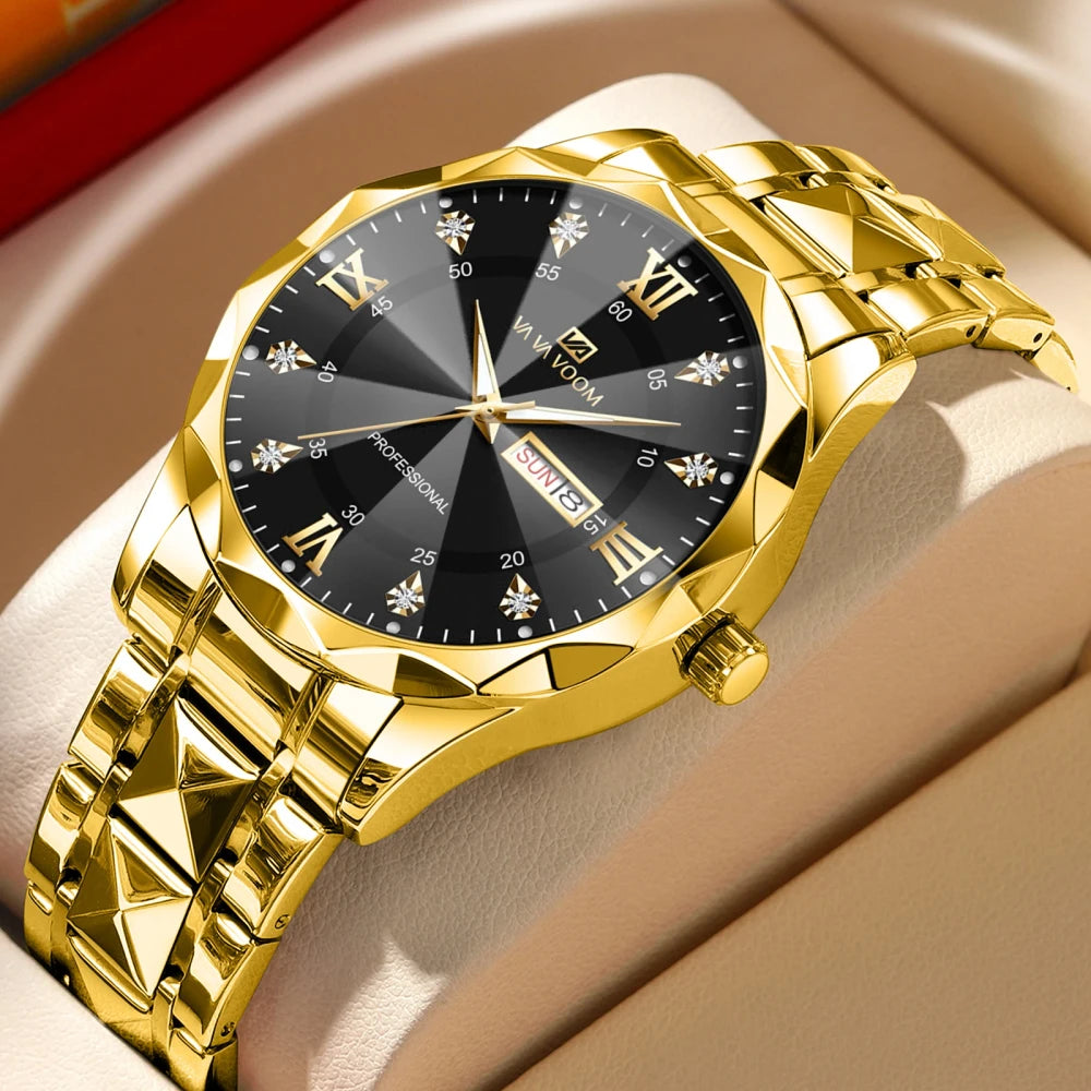 Reloj de Negocios de Acero Inoxidable Tu tienda rápida