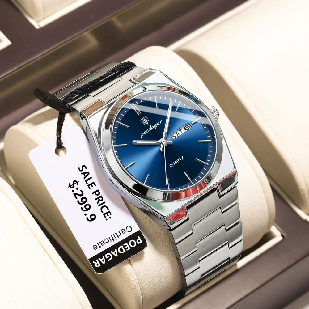 Reloj de Cuarzo de Acero Inoxidable POEDAGAR Tu tienda rápida