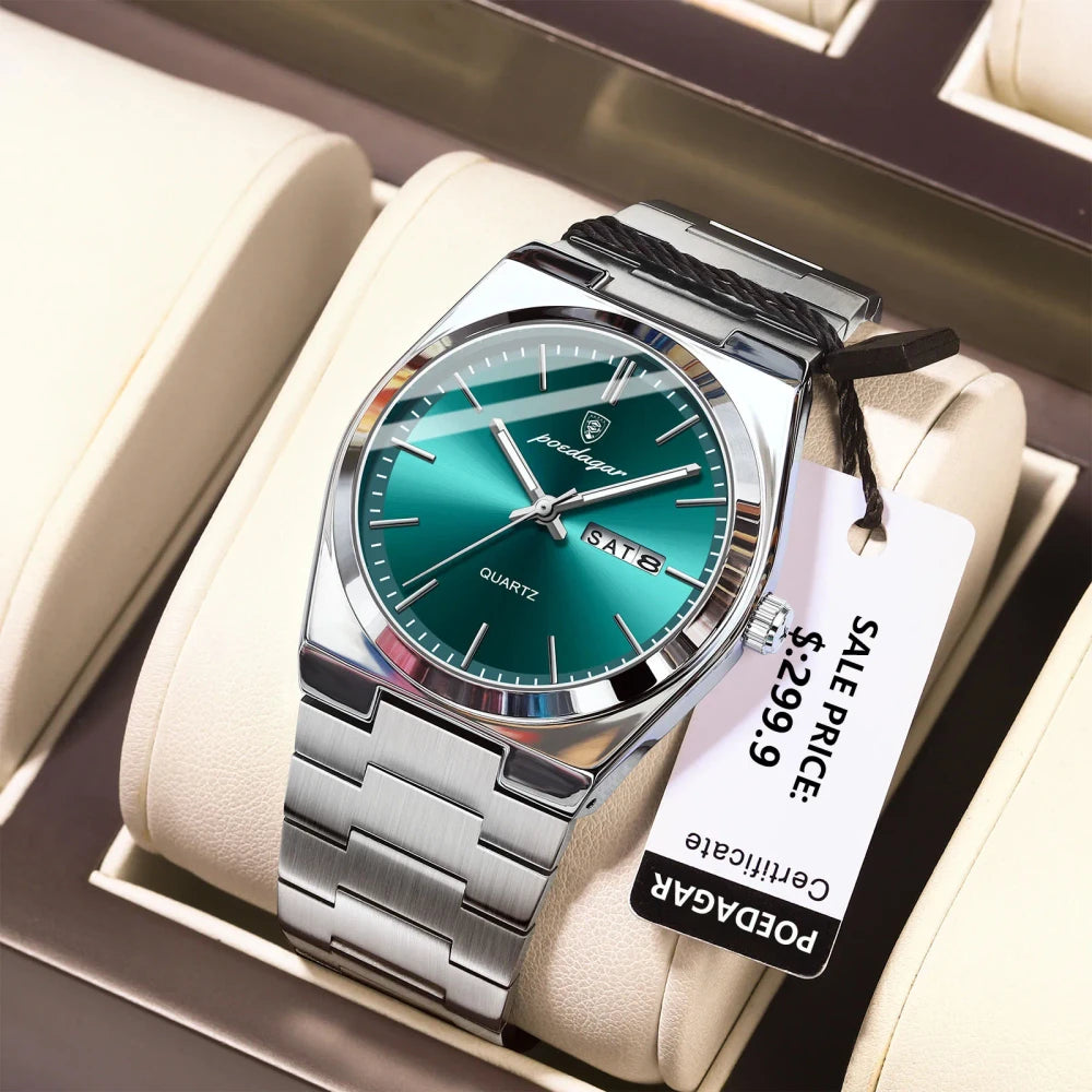 Reloj de Cuarzo de Acero Inoxidable POEDAGAR Tu tienda rápida