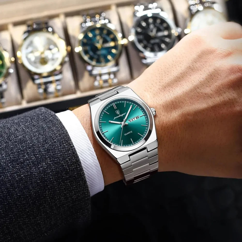 Reloj de Cuarzo de Acero Inoxidable POEDAGAR Tu tienda rápida