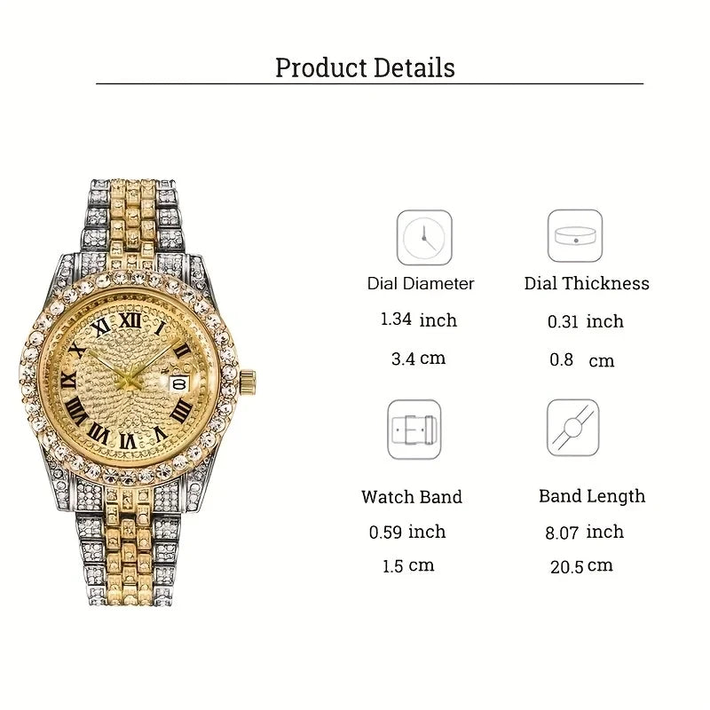 Reloj de Cuarzo Vintage con Diamantes de Imitación Tu tienda rápida