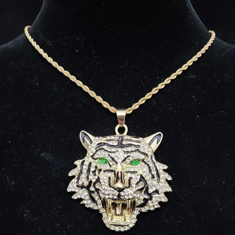 Collar con Colgante de Tigre Hip Hop Tu tienda rápida