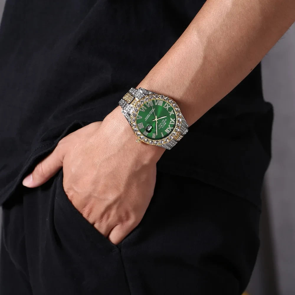 Reloj de Cuarzo Dorado con Diamantes Tu tienda rápida