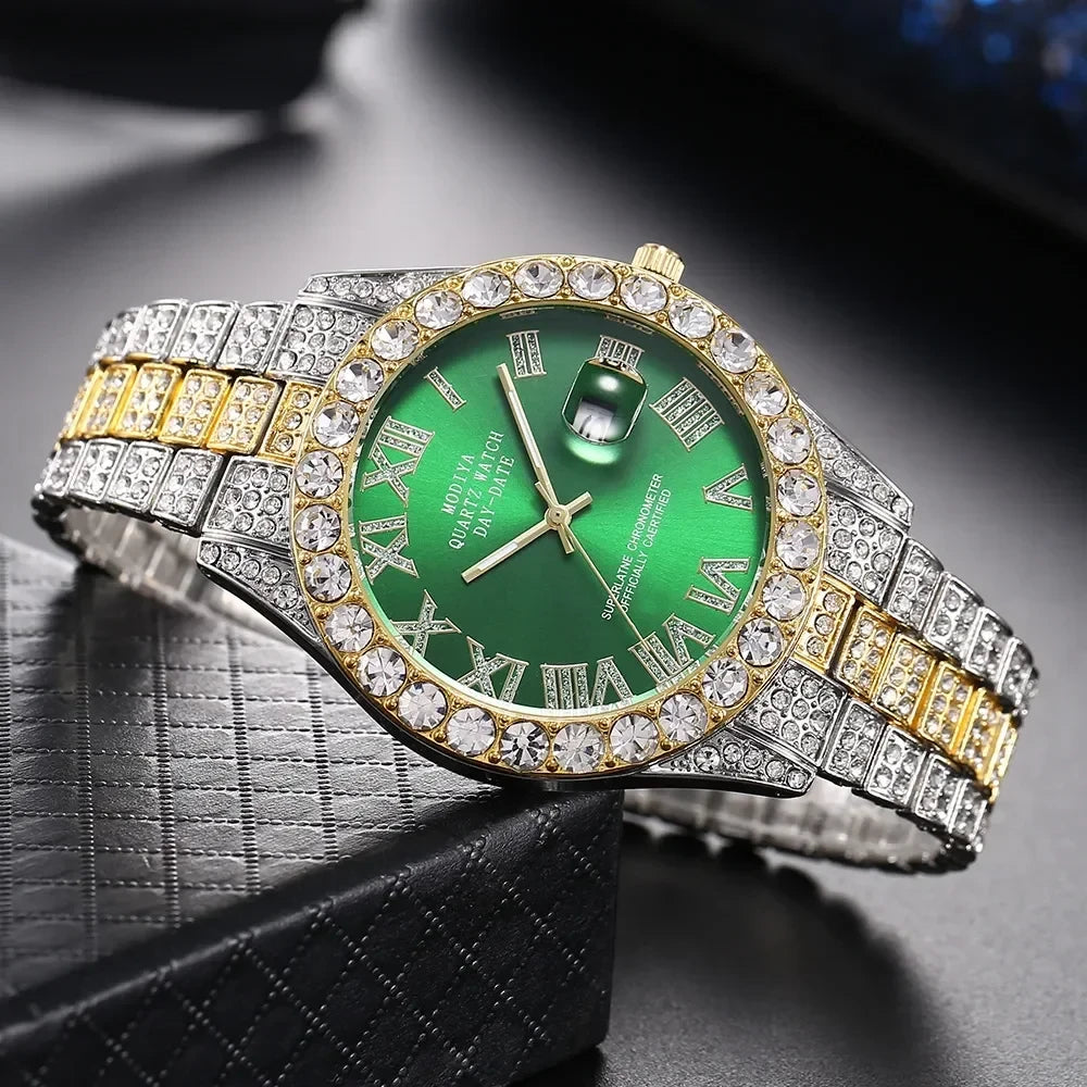 Reloj de Cuarzo Dorado con Diamantes Tu tienda rápida