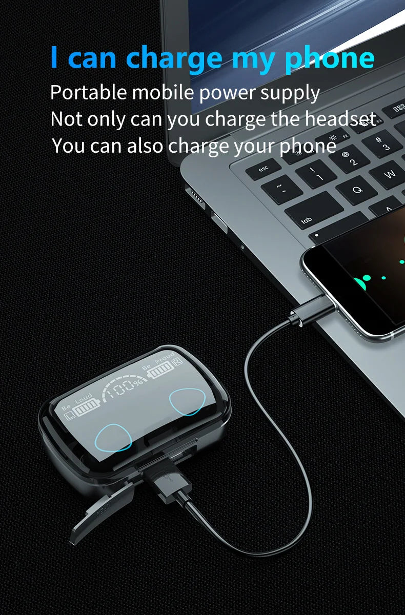 Nueva llegada M10 auriculares inalámbricos de alta calidad auriculares con sonido perfecto juego deportivo música BT auriculares con banco de energía Tu tienda rápida