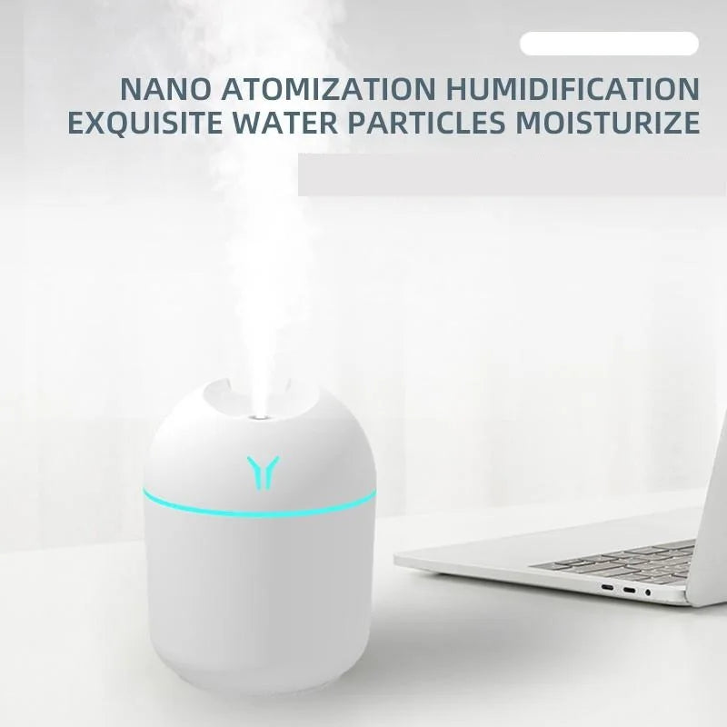 Mini humidificador de aire USB de 250ML, difusor de aceites esenciales aromáticos para el hogar y el coche, generador de niebla silencioso ultrasónico con lámpara LED de Color Tu tienda rápida