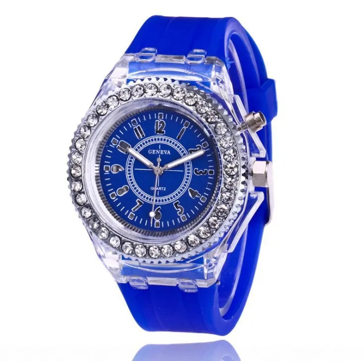 Illuminate Your Style with the LED Flash Luminous Watch - Perfect for Women, Men, and Kids!