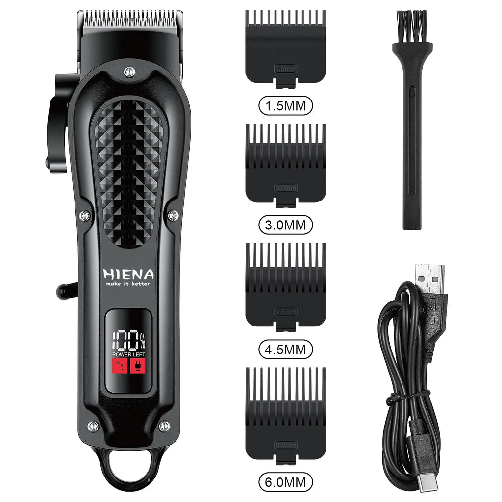 Hiena-cortadora de pelo eléctrica HYN-212 para hombres, herramienta de corte de barba inalámbrica, recargable, potente Tu tienda rápida