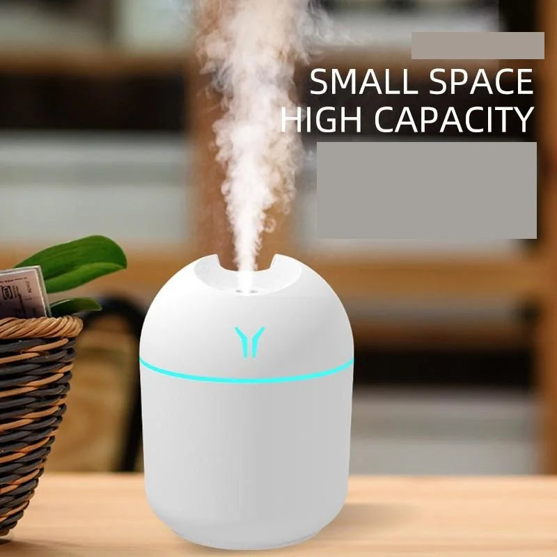 Mini humidificador de aire USB de 250ML, difusor de aceites esenciales aromáticos para el hogar y el coche, generador de niebla silencioso ultrasónico con lámpara LED de Color Tu tienda rápida