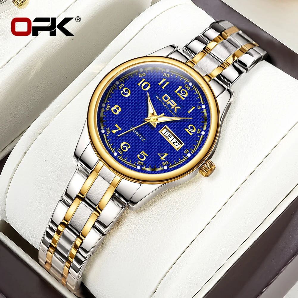Elevate Your Style with the OPK 8110 Women's Quartz Watch - A Luxurious Waterproof Timepiece with Stainless Steel Elegance