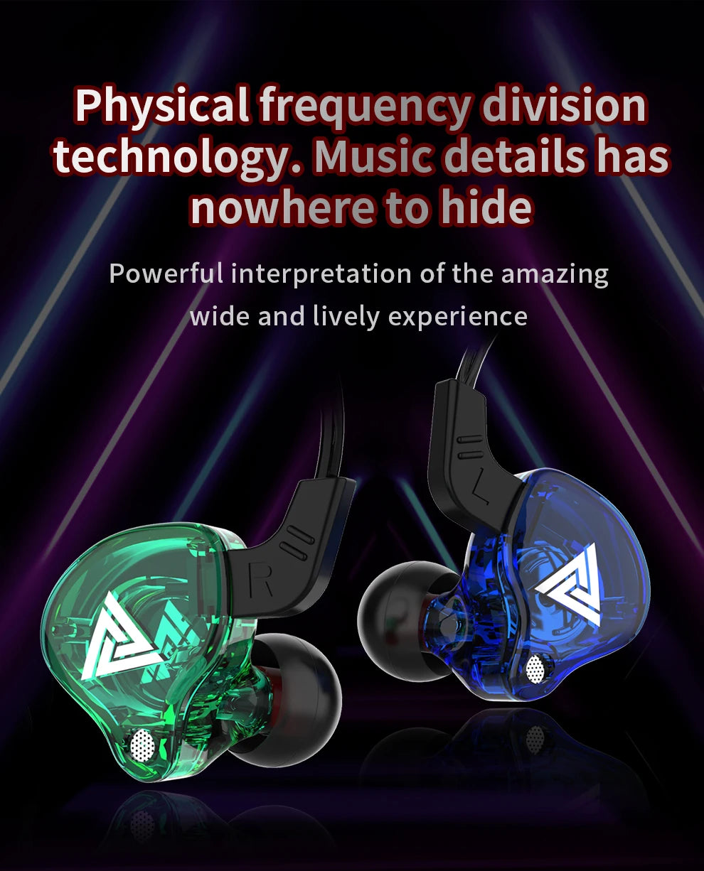 Original QKZ AK6 auriculares internos 6 unidad de controlador dinámico auriculares con micrófono estéreo deportes HIFI Subwoofer auriculares Monitor auriculares Tu tienda rápida