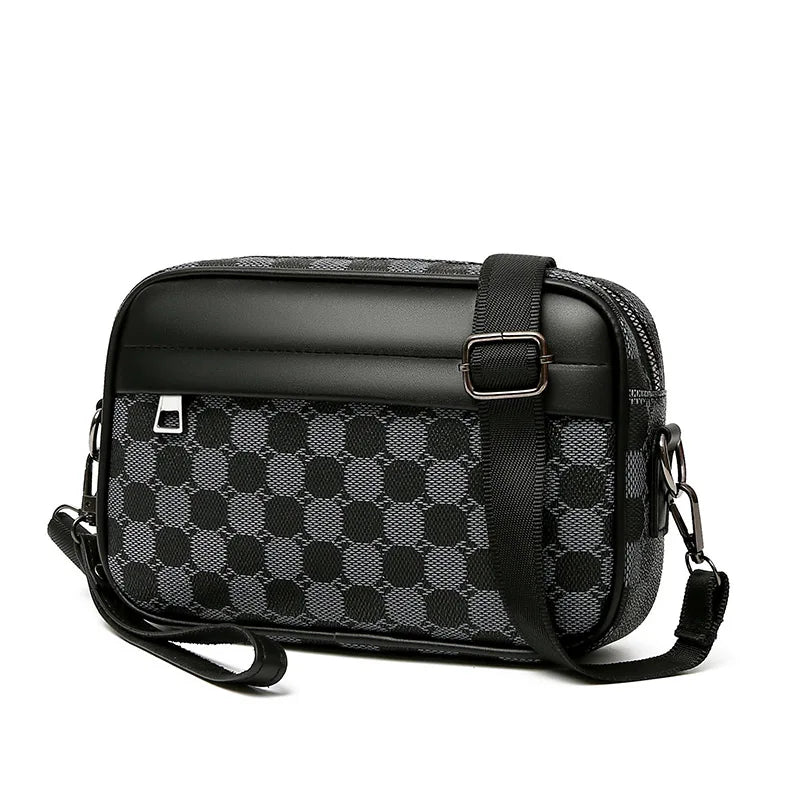 Riñoneras de cuero PU de alta calidad para hombre, bolsos cruzados de negocios para hombre, almacenamiento de viaje a la moda, bolsos de hombro para teléfono, bolso de mano Tu tienda rápida