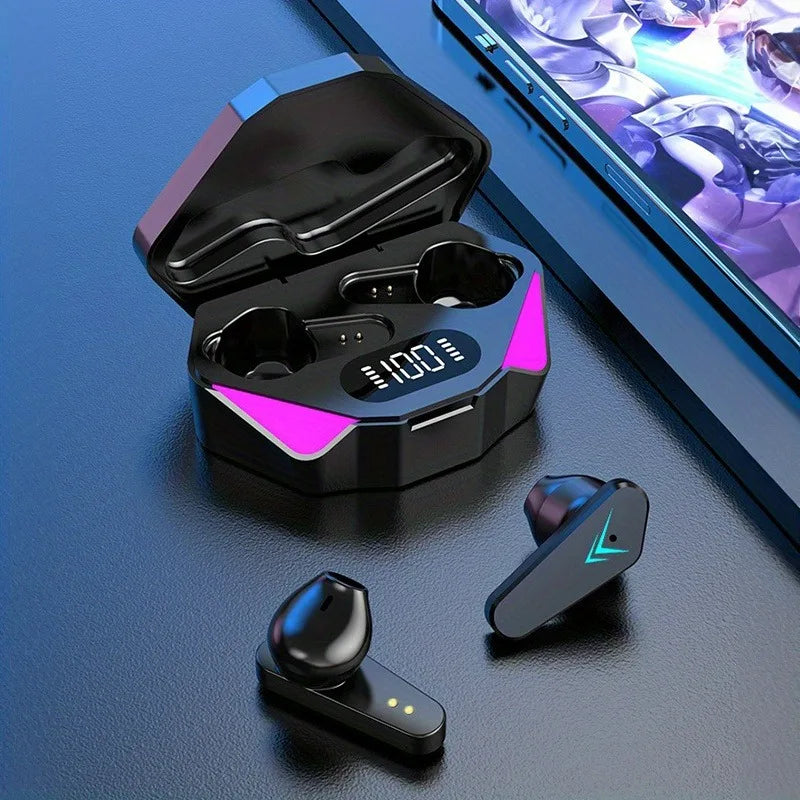Auriculares inalámbricos Bluetooth TWS con pantalla LED, auriculares para jugadores con micrófono, auriculares inalámbricos con cancelación de ruido, auriculares Bluetooth X15 Tu tienda rápida