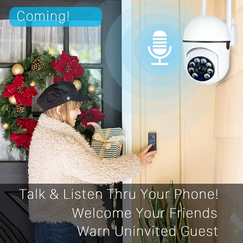 Cámara de Vigilancia Inalámbrica A7 con Intercomunicador de 360 Grados, Cámara de Seguridad para el Hogar 1080P, Cámara de Visión Nocturna HD Remota, Monitor para Hogar Inteligente Tu tienda rápida