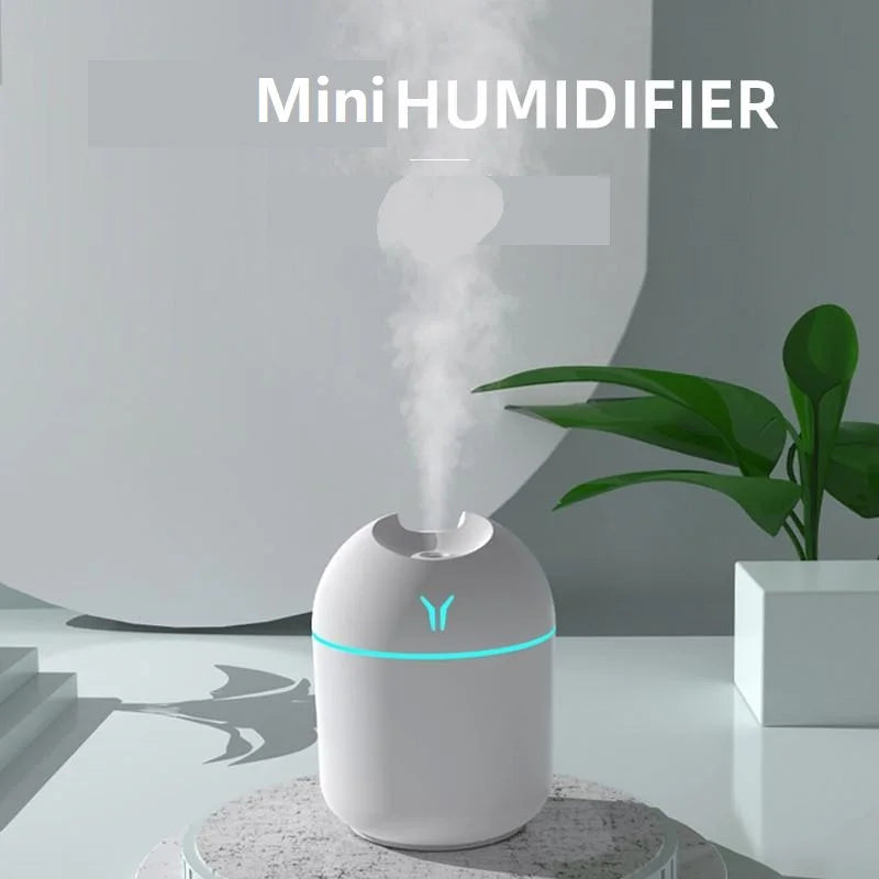 Mini humidificador de aire USB de 250ML, difusor de aceites esenciales aromáticos para el hogar y el coche, generador de niebla silencioso ultrasónico con lámpara LED de Color Tu tienda rápida