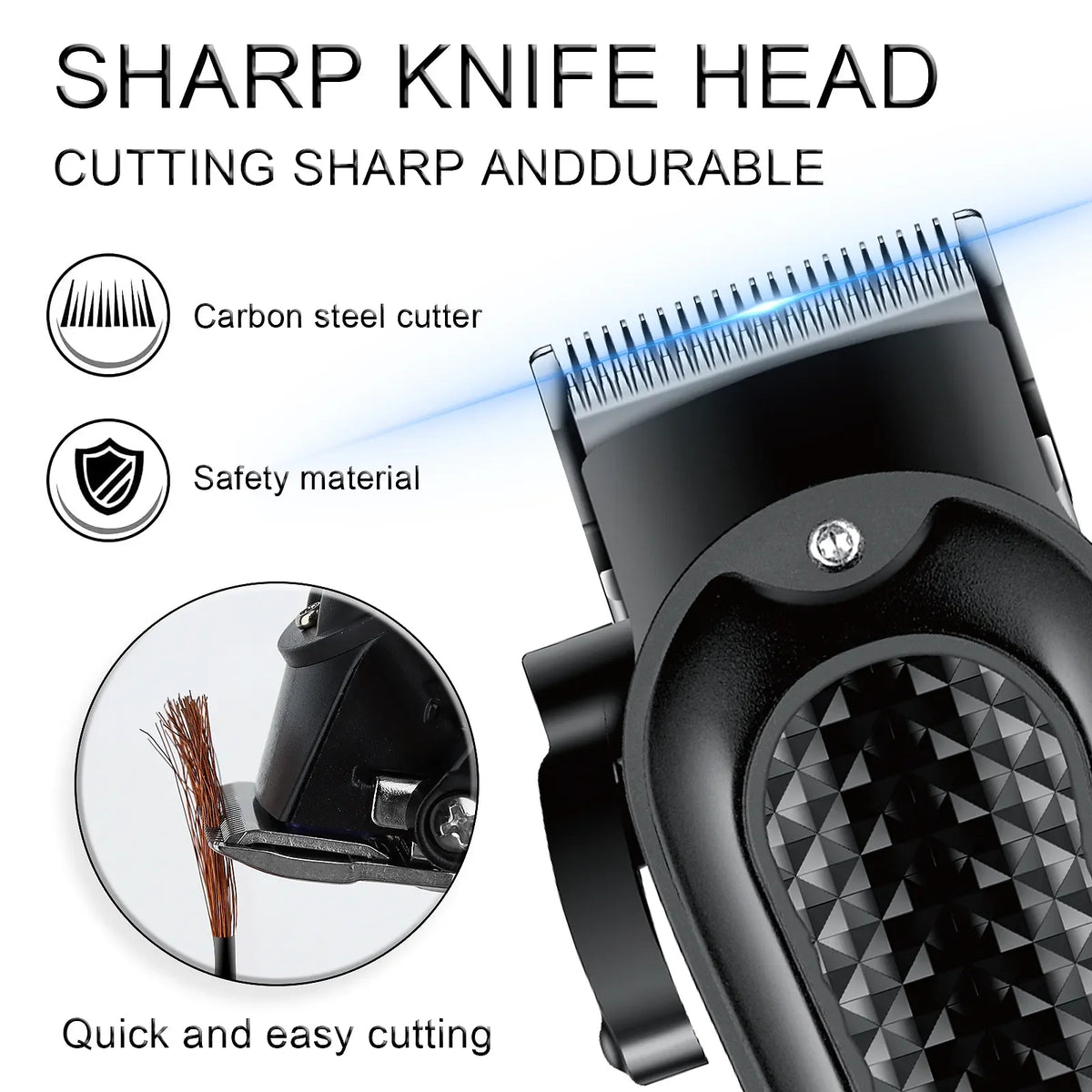 Hiena-cortadora de pelo eléctrica HYN-212 para hombres, herramienta de corte de barba inalámbrica, recargable, potente Tu tienda rápida