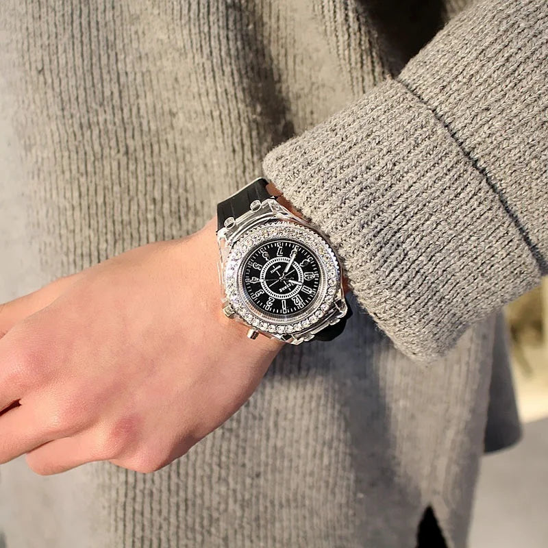 Illuminate Your Style with the LED Flash Luminous Watch - Perfect for Women, Men, and Kids!