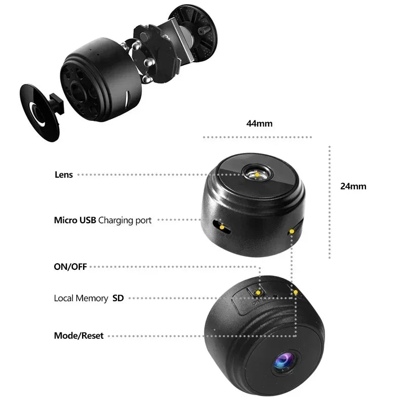 Cámara de Vigilancia Inteligente Wifi HD A9, Sensor, Videocámara, Video Web, Seguridad en el Hogar, Seguridad Inalámbrica Tu tienda rápida