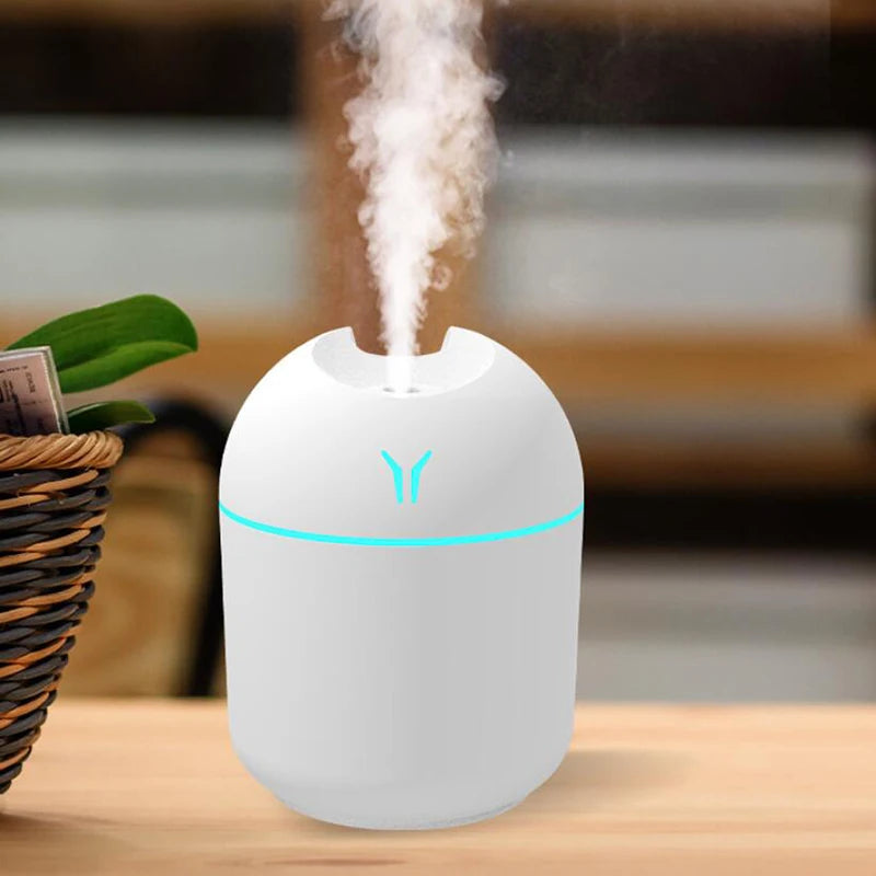Mini humidificador de aire USB de 250ML, difusor de aceites esenciales aromáticos para el hogar y el coche, generador de niebla silencioso ultrasónico con lámpara LED de Color Tu tienda rápida