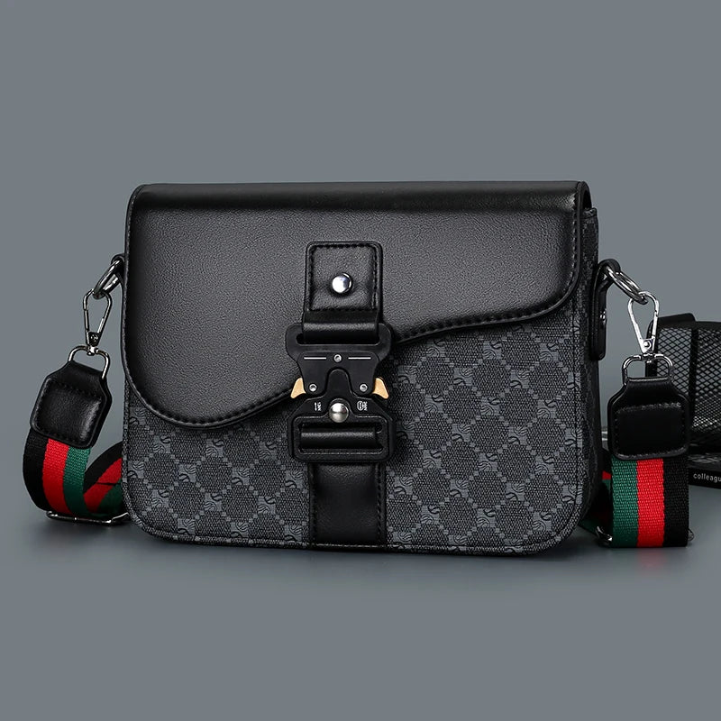 Fashionable Jacquard Pattern Men's Crossbody Bag High-End Casual Shoulder Bag for Commuting Business Waterproof Daily Sling Bag Dropshipman