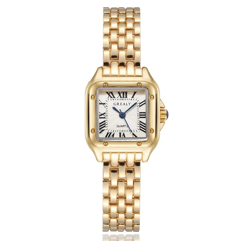 Relojes de lujo con diamantes de imitación para Mujer, Reloj de pulsera cuadrado de cuarzo a la moda, Reloj sencillo para Mujer Tu tienda rápida