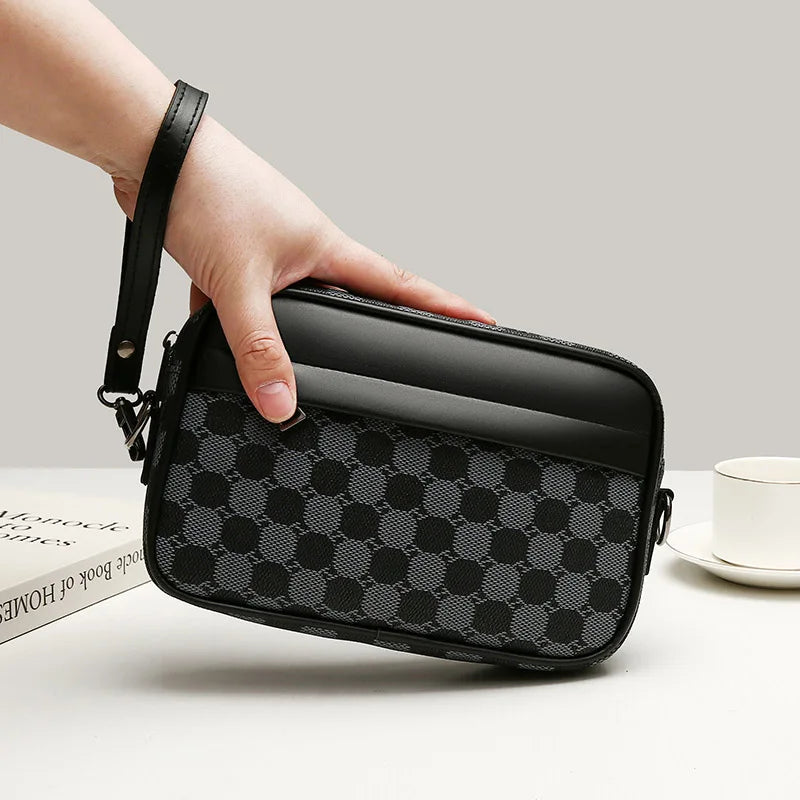 Riñoneras de cuero PU de alta calidad para hombre, bolsos cruzados de negocios para hombre, almacenamiento de viaje a la moda, bolsos de hombro para teléfono, bolso de mano Tu tienda rápida