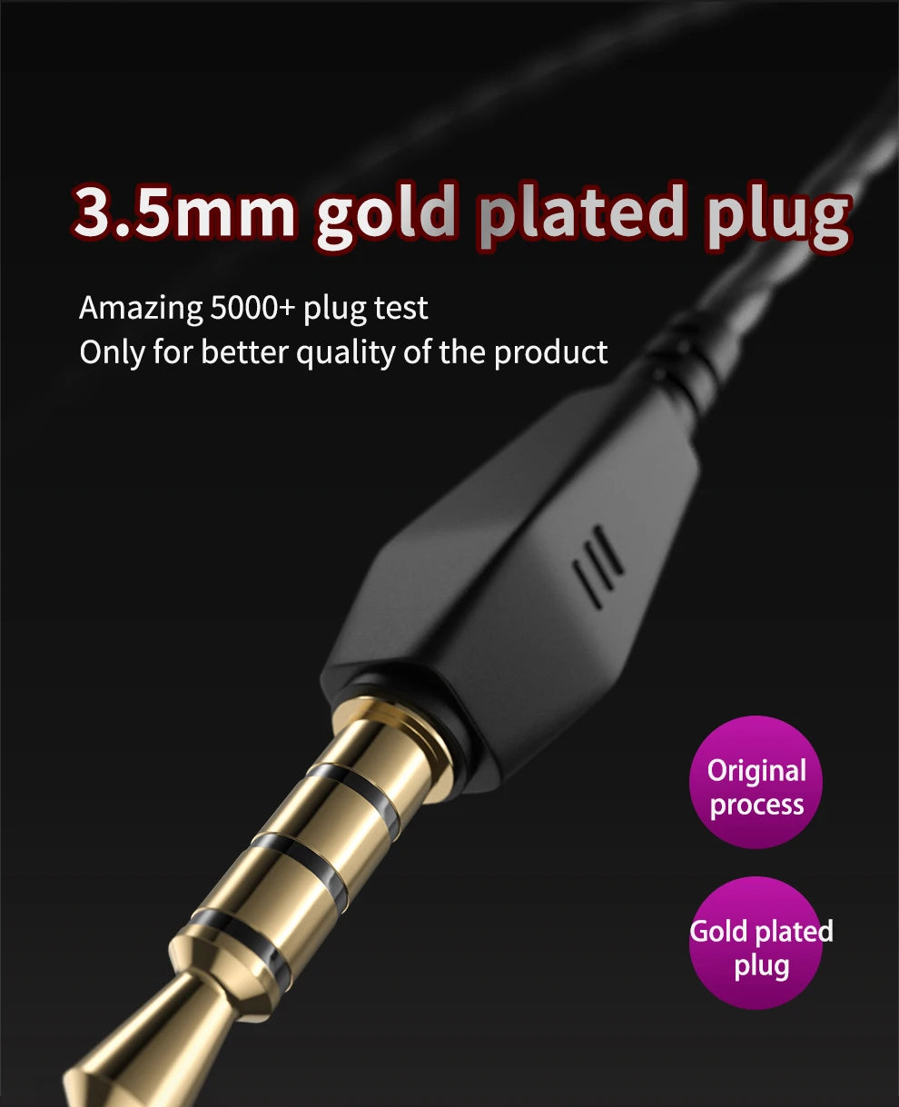 Original QKZ AK6 auriculares internos 6 unidad de controlador dinámico auriculares con micrófono estéreo deportes HIFI Subwoofer auriculares Monitor auriculares Tu tienda rápida