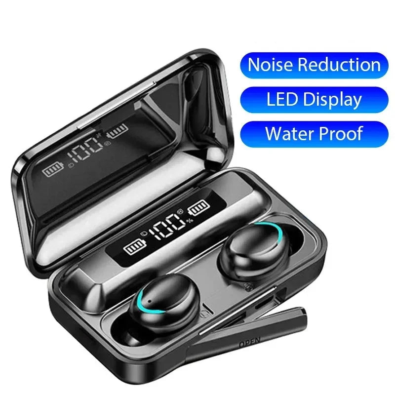 Auriculares inalámbricos F9 LED Dislpaly Binaural TWS Auriculares inalámbricos con Bluetooth auriculares Bluetooth con reducción de ruido impermeables Tu tienda rápida