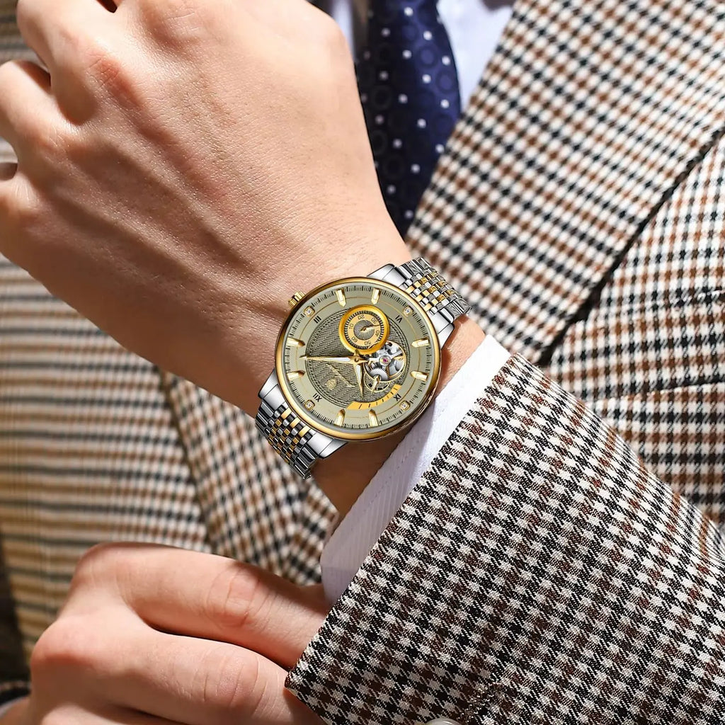 Elevate Your Style with the Top Luxury Luminous Hollow Tourbillon Mechanical Automatic Wristwatch for Men