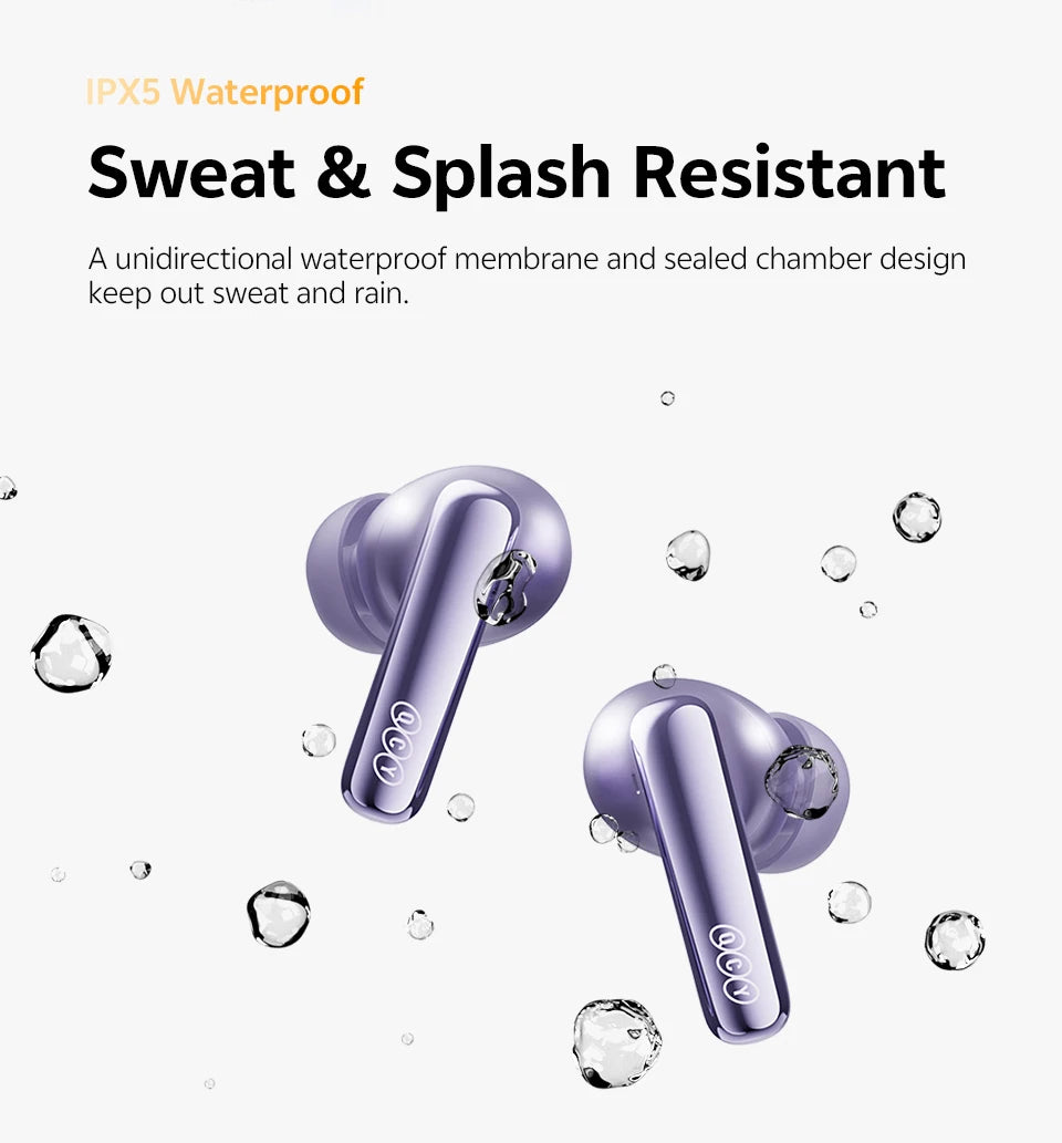 QCY MeloBuds N70 ANC Auriculares inalámbricos Bluetooth 6.0 con cancelación de ruido adaptativa, audio LDAC de alta resolución, 6 micrófonos, 50 horas de reproducción, carga inalámbrica, detección intraaural Tu tienda rápida