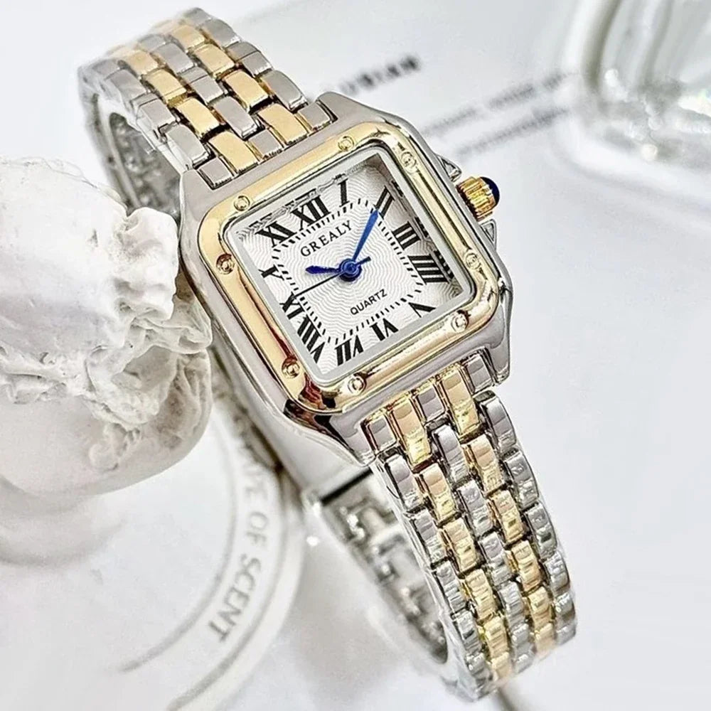 Relojes de lujo con diamantes de imitación para Mujer, Reloj de pulsera cuadrado de cuarzo a la moda, Reloj sencillo para Mujer Tu tienda rápida