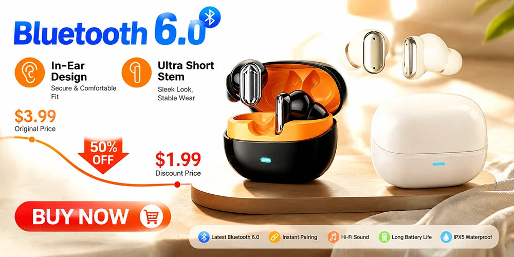 Auriculares Bluetooth 5,3, auriculares para juegos, auriculares inalámbricos de modo Dual, auriculares de música plegables con reducción de ruido para iPhone Xiaomi Tu tienda rápida