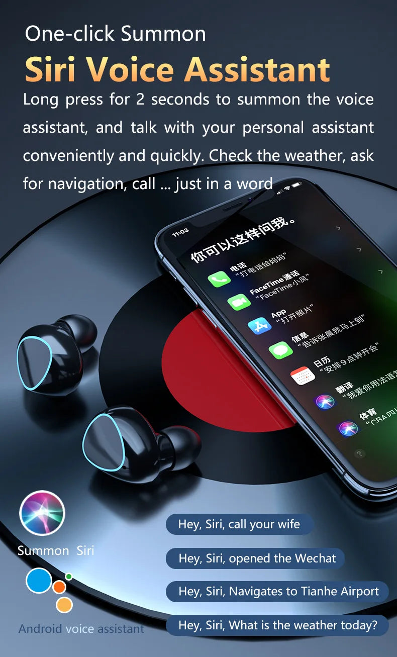 Nueva llegada M10 auriculares inalámbricos de alta calidad auriculares con sonido perfecto juego deportivo música BT auriculares con banco de energía Tu tienda rápida