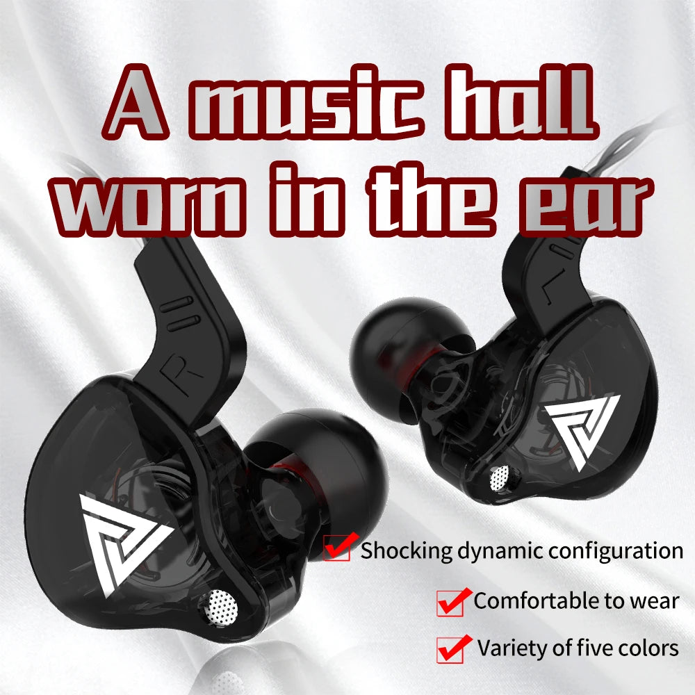 Original QKZ AK6 auriculares internos 6 unidad de controlador dinámico auriculares con micrófono estéreo deportes HIFI Subwoofer auriculares Monitor auriculares Tu tienda rápida