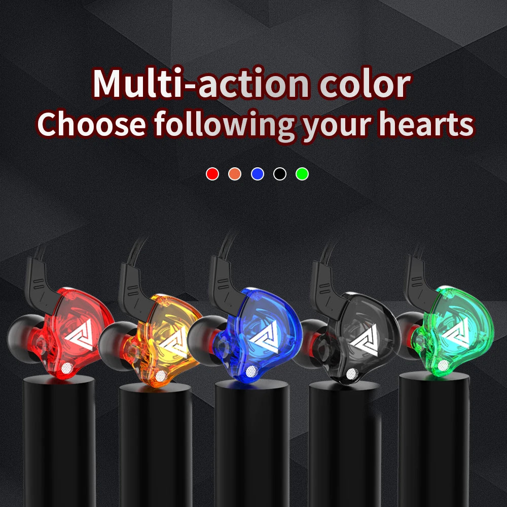 Original QKZ AK6 auriculares internos 6 unidad de controlador dinámico auriculares con micrófono estéreo deportes HIFI Subwoofer auriculares Monitor auriculares Tu tienda rápida