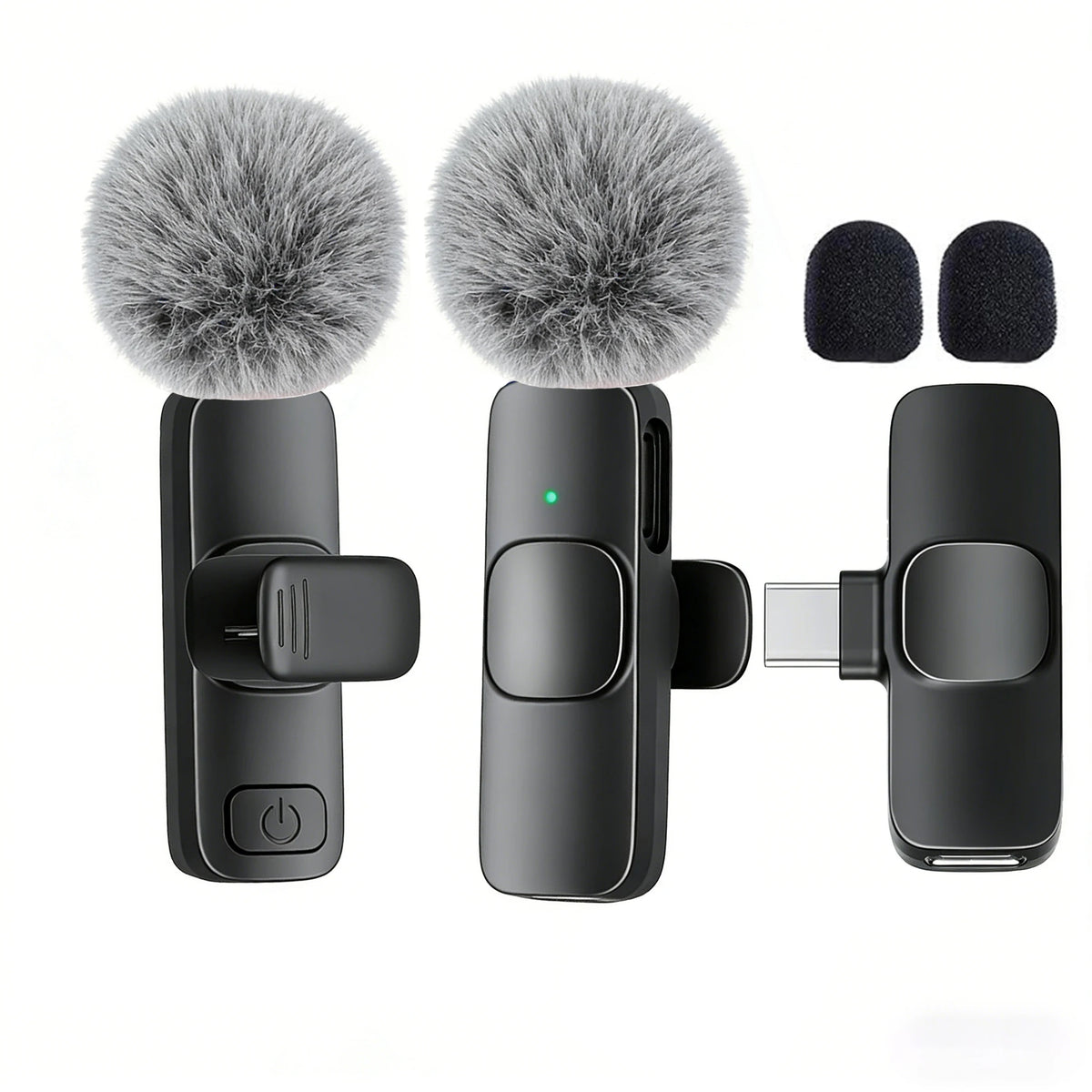 Micrófono Lavalier Inalámbrico Profesional con Puerto Tipo-C para Teléfonos Inteligentes, Computadoras, Tabletas, Conexión Plug and Play Tu tienda rápida