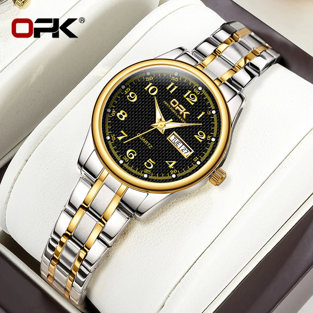 Elevate Your Style with the OPK 8110 Women's Quartz Watch - A Luxurious Waterproof Timepiece with Stainless Steel Elegance