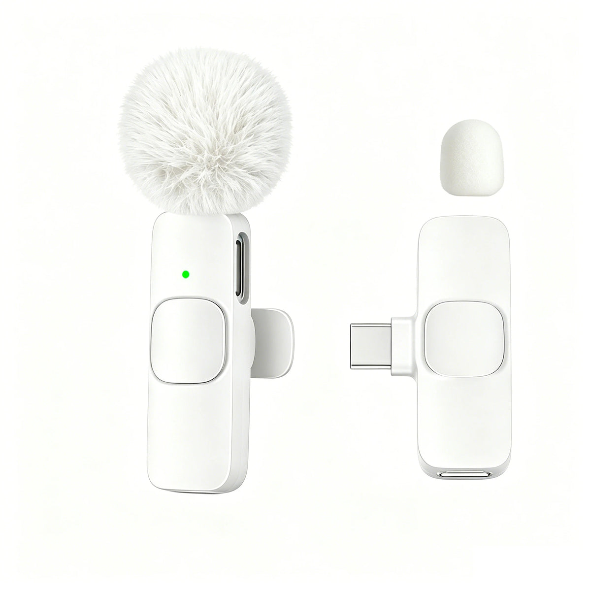 Micrófono Lavalier Inalámbrico Profesional con Puerto Tipo-C para Teléfonos Inteligentes, Computadoras, Tabletas, Conexión Plug and Play Tu tienda rápida
