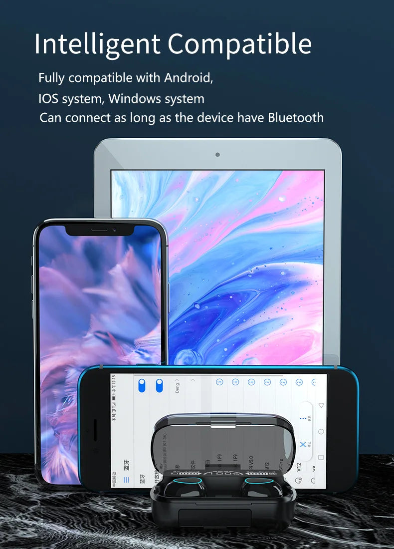 Nueva llegada M10 auriculares inalámbricos de alta calidad auriculares con sonido perfecto juego deportivo música BT auriculares con banco de energía Tu tienda rápida
