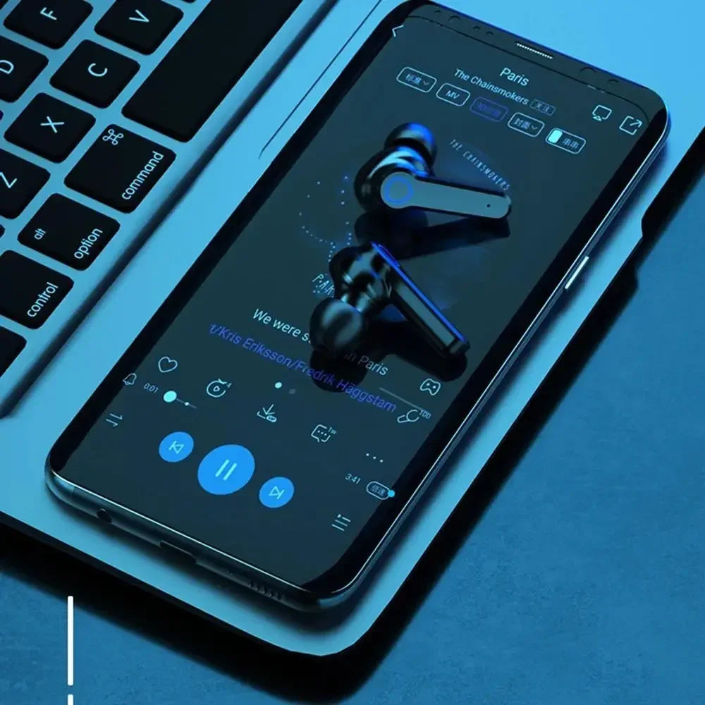 Auriculares Bluetooth M19 originales, intrauditivos inalámbricos deportivos inteligentes con pantalla Led táctil, auriculares Tesoro de carga para almacén Tu tienda rápida