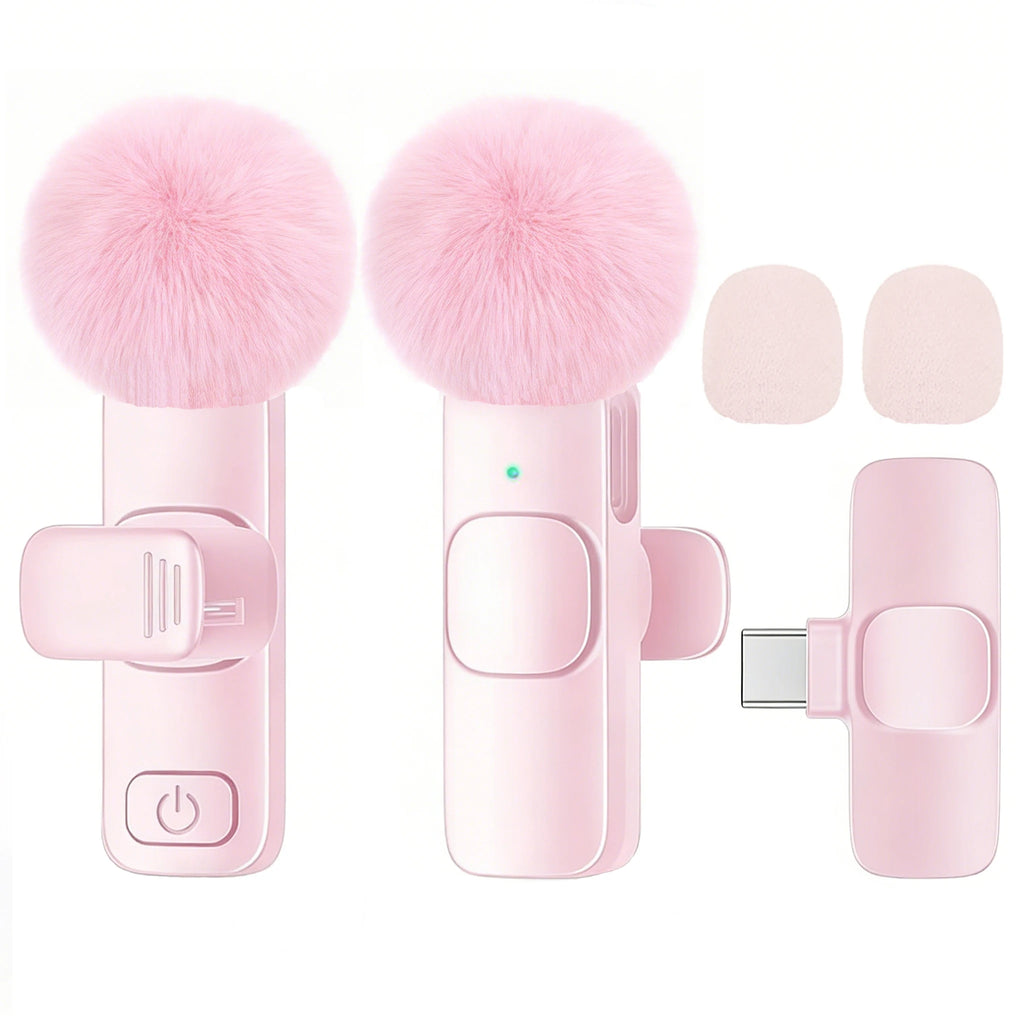 Micrófono Lavalier Inalámbrico Profesional con Puerto Tipo-C para Teléfonos Inteligentes, Computadoras, Tabletas, Conexión Plug and Play Tu tienda rápida
