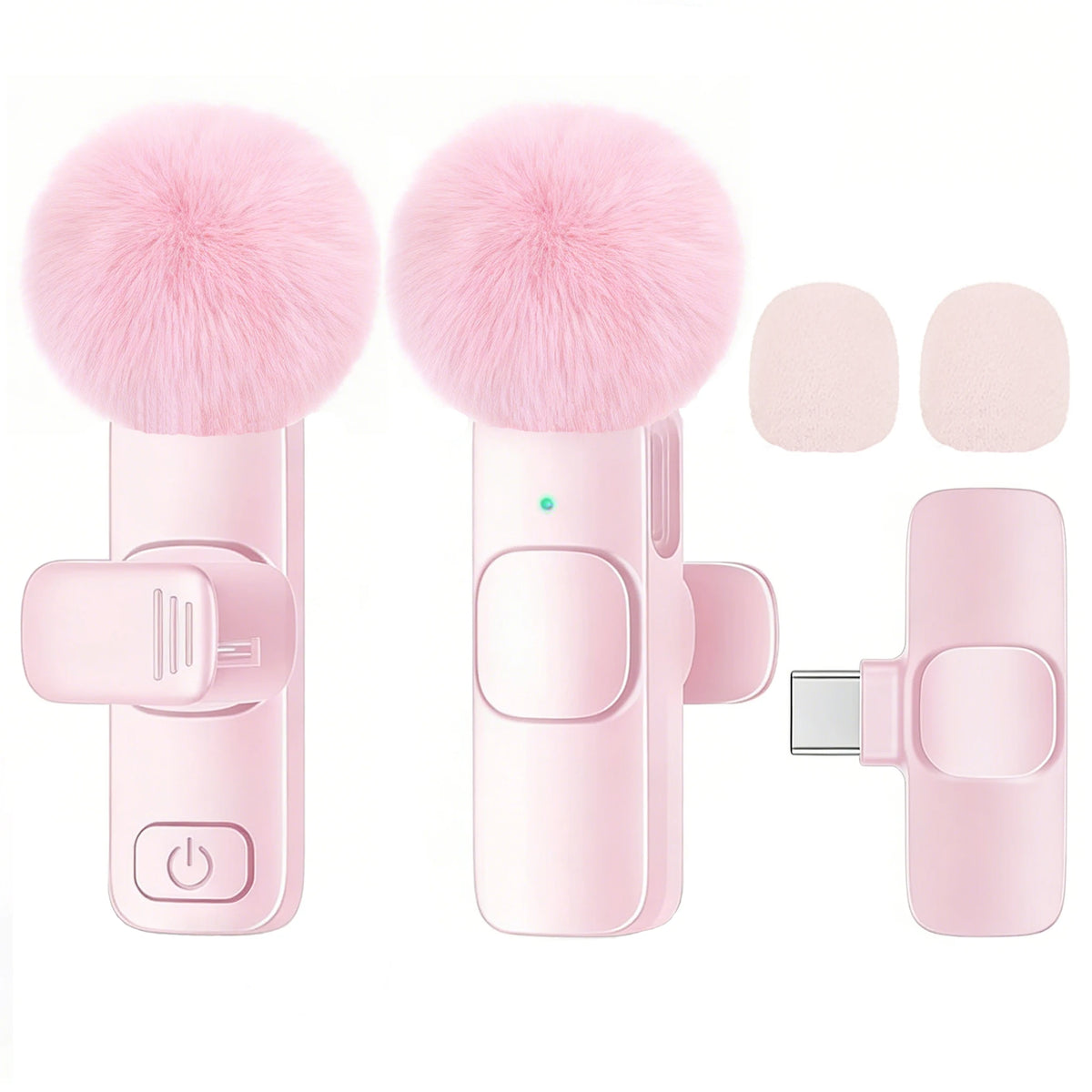 Micrófono Lavalier Inalámbrico Profesional con Puerto Tipo-C para Teléfonos Inteligentes, Computadoras, Tabletas, Conexión Plug and Play Tu tienda rápida