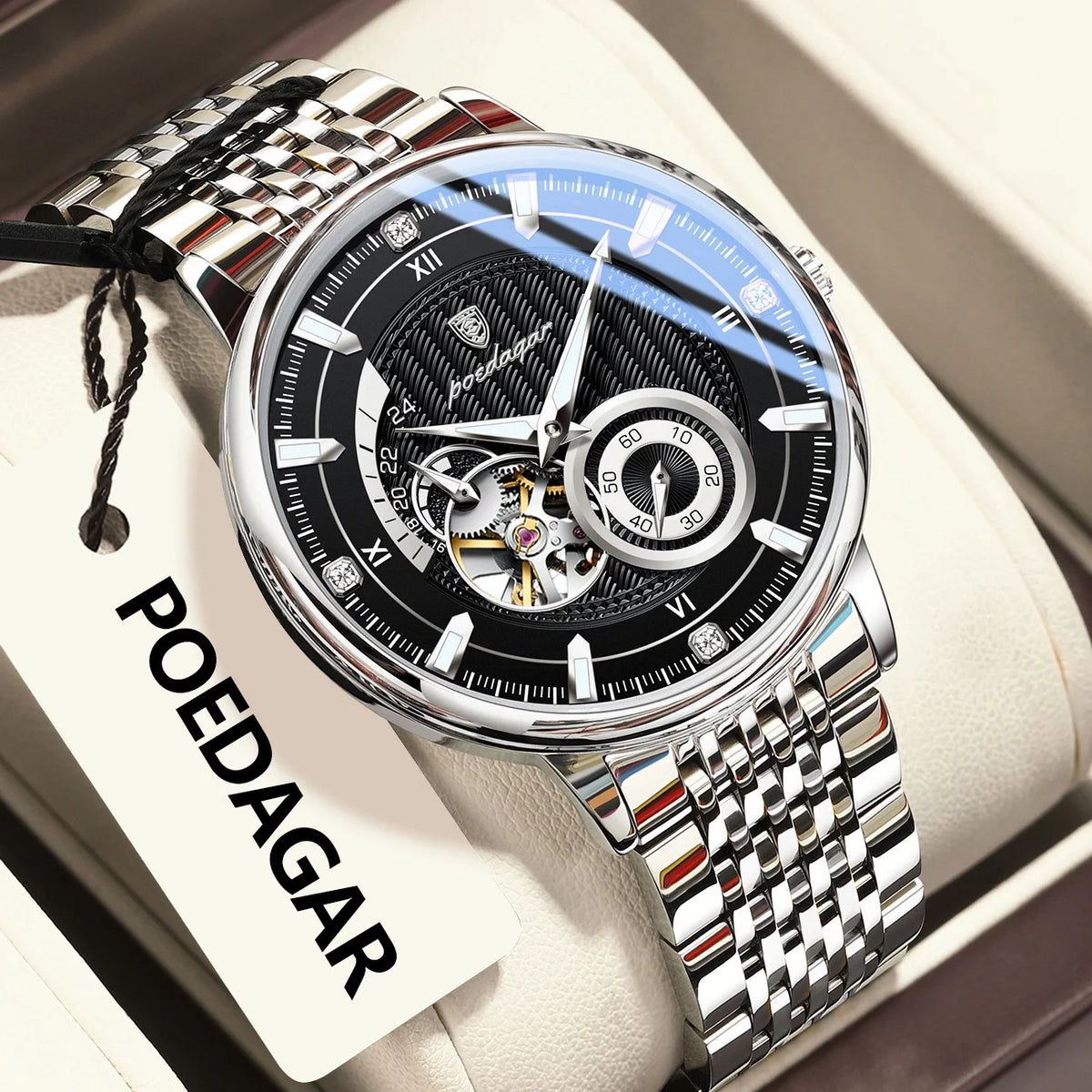 Elevate Your Style with the Top Luxury Luminous Hollow Tourbillon Mechanical Automatic Wristwatch for Men