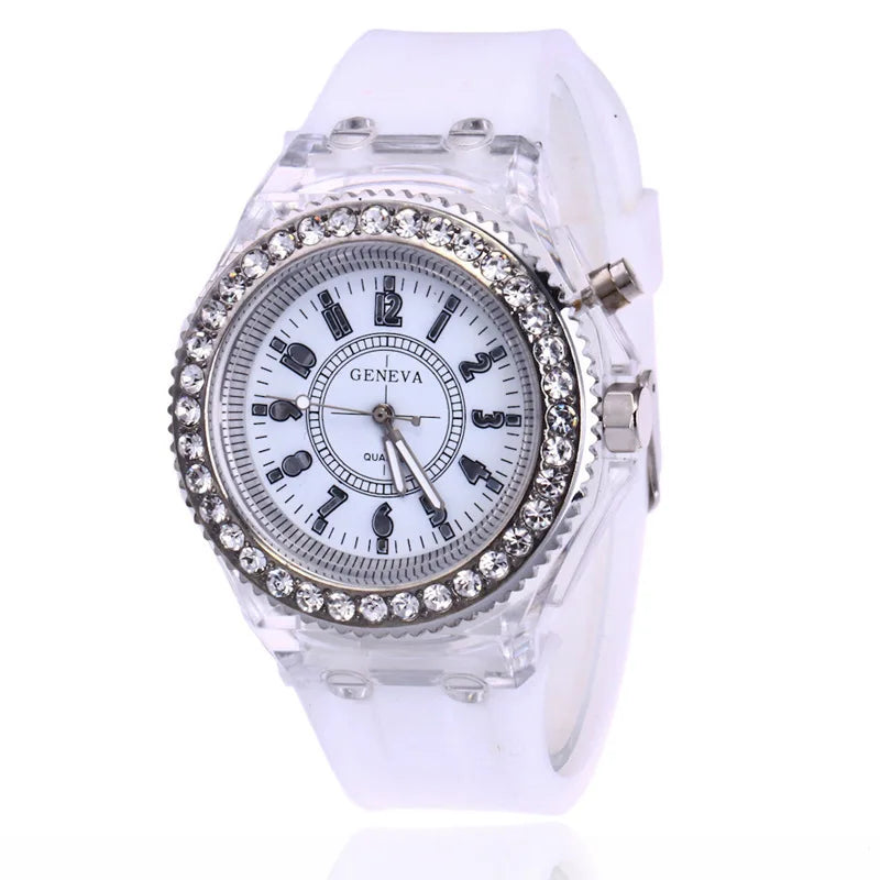 Illuminate Your Style with the LED Flash Luminous Watch - Perfect for Women, Men, and Kids!