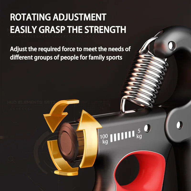 Expansor de muñeca para gimnasio, fortalecedor de mano, recuperación muscular ajustable, ejercicio de fuerza de mano, 5-60/100/150kg Tu tienda rápida